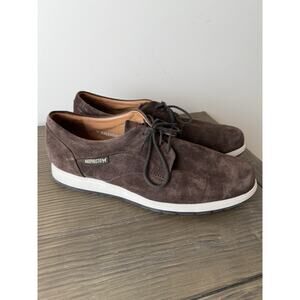 Mephisto Men's Size 11 Oxford Brown Suede Leather Taupe Shoes Lace Up